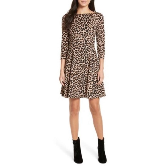 kate spade Dresses & Skirts - Kate Spade Leopard Print Ponte Dress Size 8